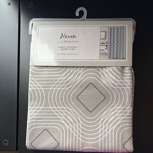 Haven Homewear Gray Cotton Shower Curtain
